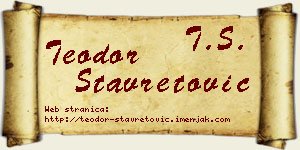 Teodor Stavretović vizit kartica